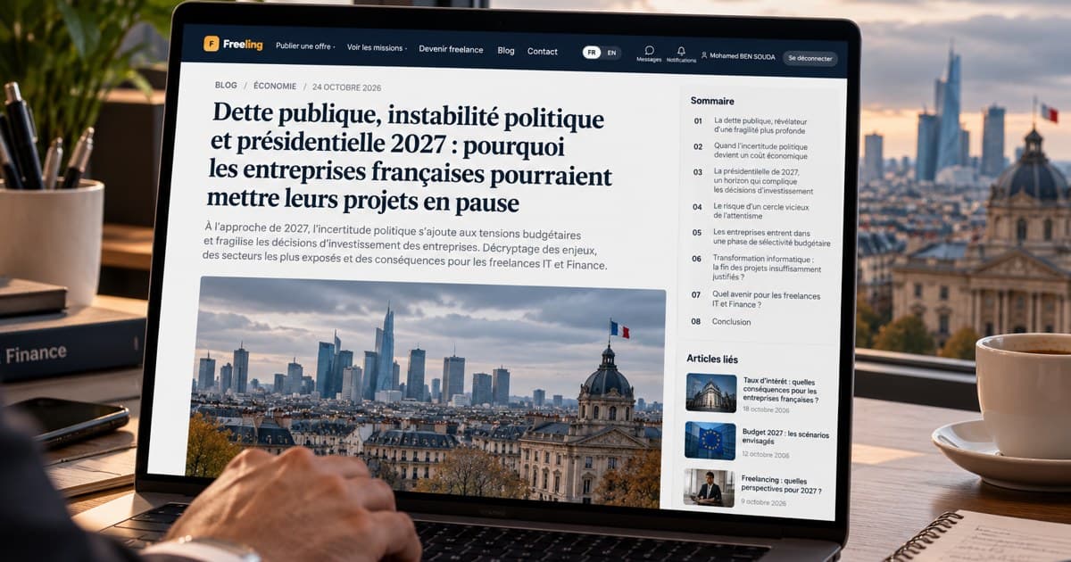 Dette publique, instabilité politique et présidentielle 2027 : pourquoi les entreprises françaises pourraient mettre leurs projets en pause