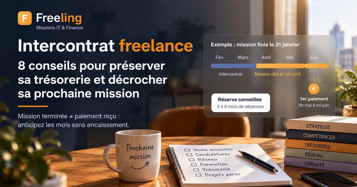 Intercontrat freelance : 8 conseils pour préserver sa trésorerie et décrocher sa prochaine mission