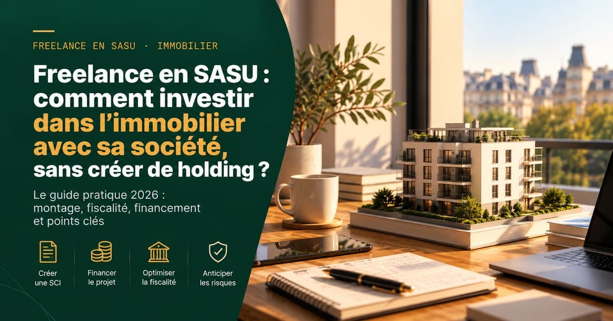 Freelance en SASU : comment investir dans l'immobilier avec sa société, sans créer de holding ?
