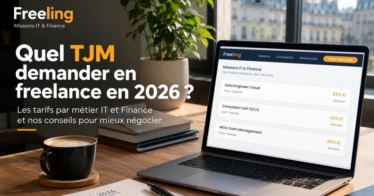 Quel TJM demander en freelance en 2026 ? Les tarifs par métier IT et Finance